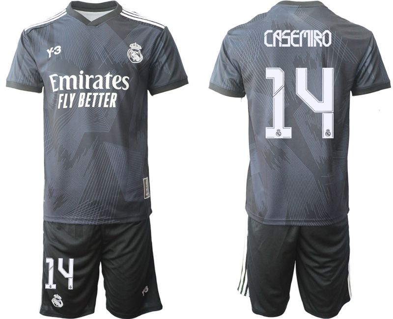 Men 2022-2023 Club Real Madrid Cuarta Camiseta Y3 de black 14 Soccer Jersey